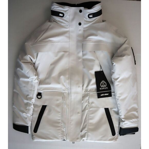 Ski-Doo 4560430401 Women's Sz S White Typha x KANUK Snowmobile Jacket - Picture 8 of 16
